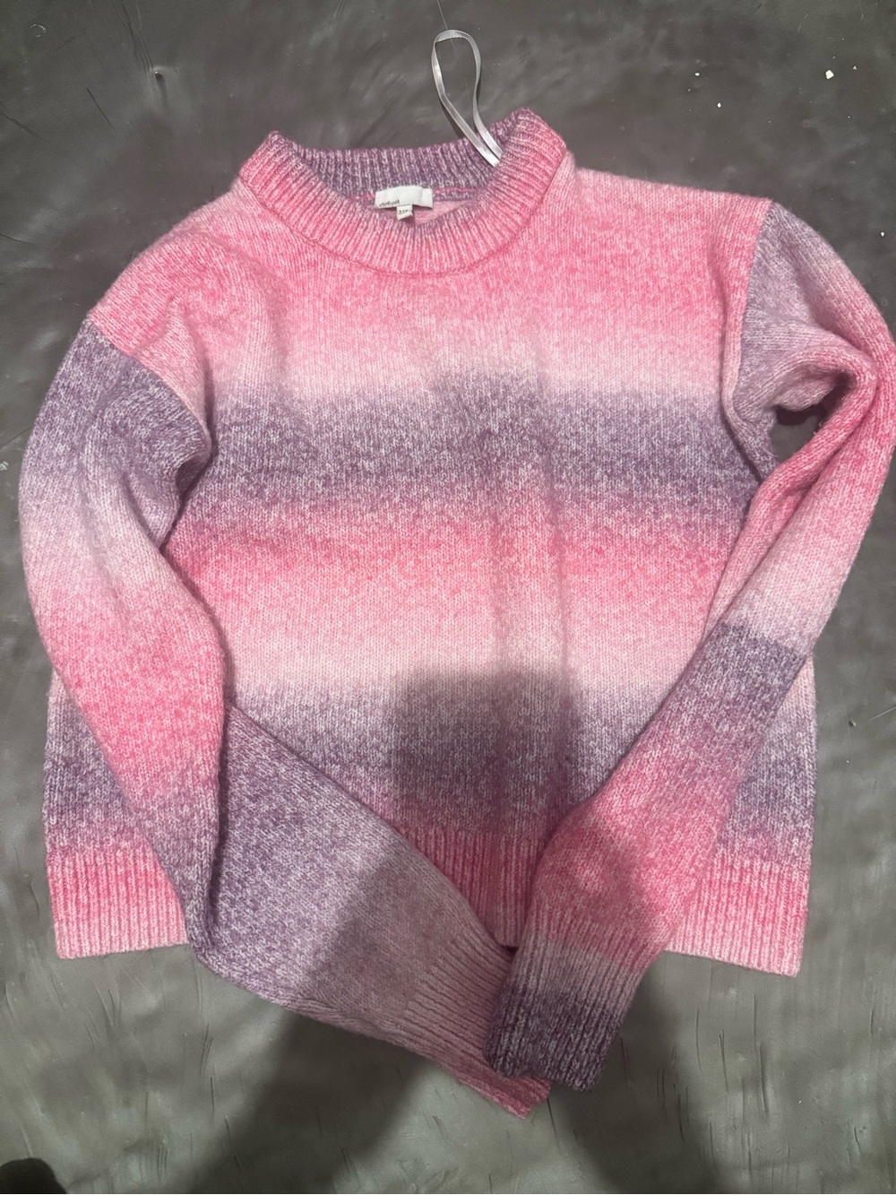 Aritzia - Defrost Feminine Pink Striped Crewneck Sweater - Picture 2 of 4